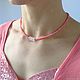 Natural coral and rose quartz necklace with 925 silver. Necklace. marusjy. Online shopping on My Livemaster.  Фото №2
