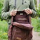 Order Backpack made of hemp 'Patan', dark brown. Hemp bags and yarn | Alyona Larina (hempforlife). Livemaster. . Backpacks Фото №3