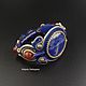 Soutache bracelet 'Byzantium' with lapis lazuli. To buy a bracelet, Textile bracelet, Sarov,  Фото №1
