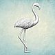 Mold 'Flamingo Bird' right (M) ARTMD1377, Blanks for decoupage and painting, Serpukhov,  Фото №1