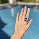 Нежное кольцо с крупным розовым топазом в серебре 925. Кольца. Эксклюзивные ювелирные изделия (jewelry-vip). Интернет-магазин Ярмарка Мастеров.  Фото №2