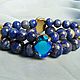 Order Bracelet made of lapis lazuli with crystals. Jewelry Elena. Livemaster. . Bead bracelet Фото №3