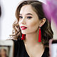 Order Scarlet earrings brush 'red dream'. Red earrings to buy. Only_you_byElena. Livemaster. . Tassel earrings Фото №3