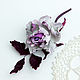 Tea rose leather brooch. Rose leather decoration. Brooches. lanssveta. My Livemaster. Фото №6