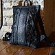 Backpack leather Straps 2.0 Black. Backpacks. Shampi Bags. My Livemaster. Фото №4