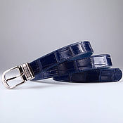 Аксессуары handmade. Livemaster - original item Genuine Crocodile leather women`s belt, width 2.5cm IMA3100VC. Handmade.