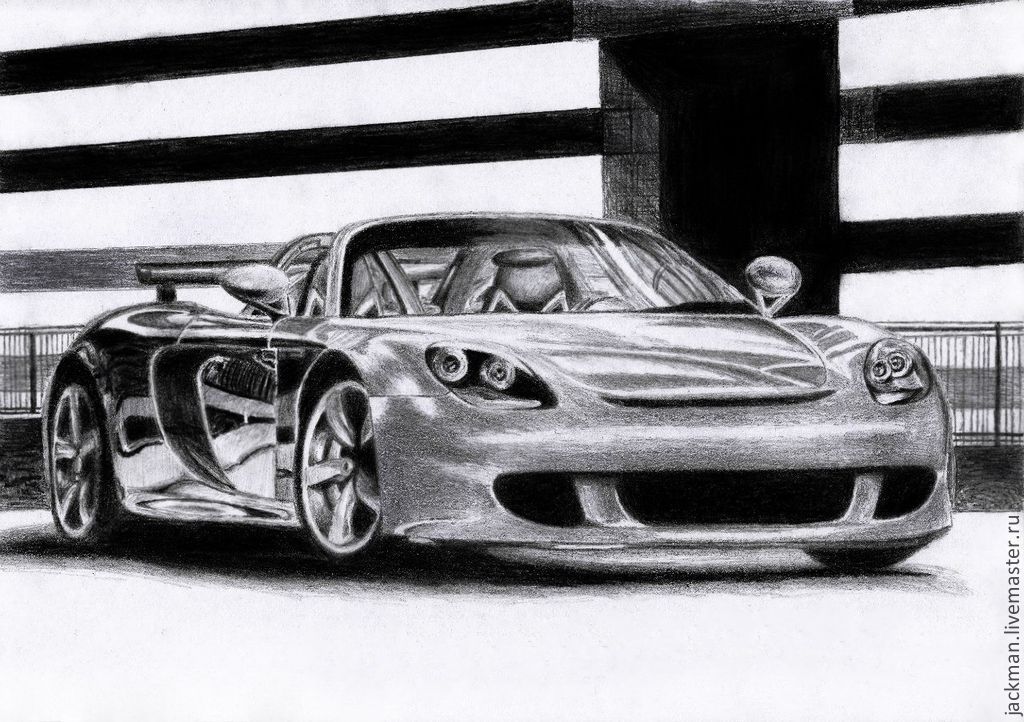 Чертеж porsche carrera gt