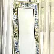 Для дома и интерьера handmade. Livemaster - original item Mirror Bells Painted tiles. Handmade.