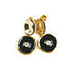 Earrings with enamel black, earrings with pendants, earrings circles. Earrings. Irina Moro. My Livemaster. Фото №5