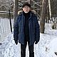 Свитер мужской женский "Король Севера" темно-синий шерстяной. Свитеры мужские. IRINA GRUDKINA Handmade Knitwear. Ярмарка Мастеров.  Фото №12