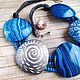 Nautical BOHO. Handmade necklace of polymer clay, Necklace, Zelenograd,  Фото №1