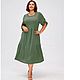 Легкое летнее бохо платье болотного цвета больших размеров. Платья. Boho chic. Ярмарка Мастеров.  Фото №4