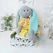 Интерьерная текстильная кукла Кошка  игрушка в подарок девочке
