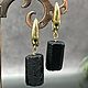 Black earrings made of natural stones black tourmaline sherl. Earrings. naturalkavni. My Livemaster. Фото №4
