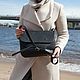 Сумка через плечо кожаная женская черная. Сумка через плечо. Migoto_bags. Интернет-магазин Ярмарка Мастеров.  Фото №2