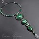 Necklace made of natural malachite and rock crystal, Necklace, Volgodonsk,  Фото №1