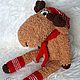 Christmas moose in red. Stuffed Toys. Стихи и игрушки для настроения. My Livemaster. Фото №4