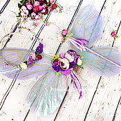Одежда детская handmade. Livemaster - original item Fairy wings with a magic wand. Handmade.