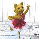 Cat toy ballerina dry felting, Felted Toy, Zeya,  Фото №1