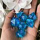 Дайсы, кубики ручной работы для DnD (Dungeons and Dragons) Crown Blue. Фишки и кости. Fantasy Minis. Ярмарка Мастеров.  Фото №4