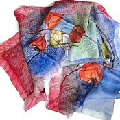 Аксессуары handmade. Livemaster - original item Batik scarf felted Lanterns. Handmade.