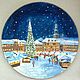  ' New Year's Eve' decorative plate. Plates. Soaphand-made. Online shopping on My Livemaster.  Фото №2