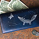 Long Fox wallet. Leather animal cash envelope wallet dark blue. Wallets. InGAartWork. Online shopping on My Livemaster.  Фото №2