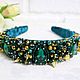 Emerald headband with Dolce Dolce stones, Headband, Moscow,  Фото №1