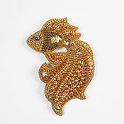 Set of embroidered brooches Crystal and feather 2, fashionable brooches