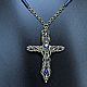 Cross pendant blue pendant with lapis lazuli pendant with pearl personal charm, Pendant, Moscow,  Фото №1