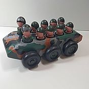 Куклы и игрушки handmade. Livemaster - original item Military vehicle with APC crew. Handmade.
