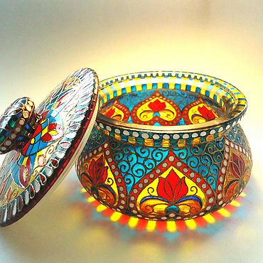 Посуда ручной работы. Ярмарка Мастеров - ручная работа Сахарница "Ирисы". Handmade.