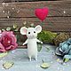 Мышонок из шерсти с воздушным шариком, 8,5 см. Войлочная игрушка. Волшебные игрушки Мэри Поппинс (AnitaG). Ярмарка Мастеров.  Фото №7