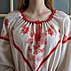 Order Linen shirt dress women's Slavic amulet painted. Kupava - ethno/boho. Livemaster. . People\\\'s shirts Фото №3