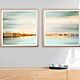 Modern Paintings for interior Urban landscape with water Diptych, Pictures, Moscow,  Фото №1
