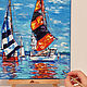 Sailboats at sea oil painting. Pictures. Vladyart. My Livemaster. Фото №5