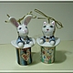 fur-tree toys 'the cat and the rabbit', Christmas decorations, Moscow,  Фото №1