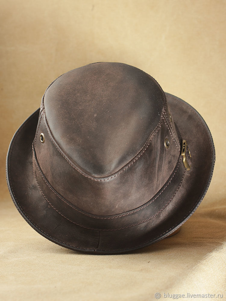 Copy of Leather trilby hat TRL-04 