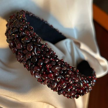Украшения ручной работы. Ярмарка Мастеров - ручная работа Ободок «Гранат». Handmade.