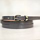Gray leather belt, Straps, Moscow,  Фото №1