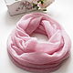 Snudy: Snood knitted from kid mohair in two turns pale pink, Snudy1, Cheboksary,  Фото №1