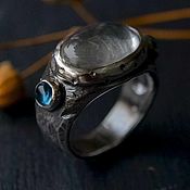 Украшения handmade. Livemaster - original item Silver ring with natural stones, silver ring with quartz. Handmade.