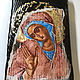 Икона Богородица Дева Мария ручная работа деревянная модерн икона 2023