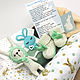 Мятный кролик - Подарочный бокс для младенца, Baby box. Подарки для новорожденных. Кошака~Вышивака. Интернет-магазин Ярмарка Мастеров.  Фото №2