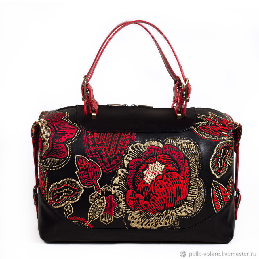 The average bag 'Embroidery peonies', Classic Bag, St. Petersburg,  Фото №1