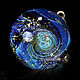 Pendant ball Gravity zone. galaxy space Silver Glass Universe Necklace, Pendant, Moscow,  Фото №1