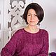 Вязаное платье, свитер, туника "Зимняя вишня". Платья. Оксана Владарская. Ярмарка Мастеров.  Фото №4