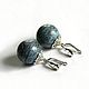 Lapis. ' Denim' earrings with lapis lazuli, Earrings, Volgograd,  Фото №1
