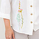 Блузка из муслина с вышивкой цвет молочный. Блузки. NATALINI. Интернет-магазин Ярмарка Мастеров.  Фото №2