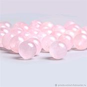 Материалы для творчества handmade. Livemaster - original item Rose quartz 12 mm, smooth ball, 1/2 thread. Handmade.